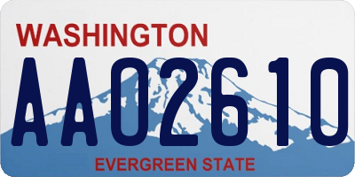 WA license plate AAO2610
