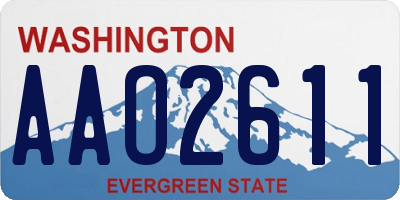 WA license plate AAO2611