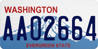 WA license plate AAO2664