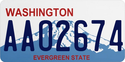 WA license plate AAO2674