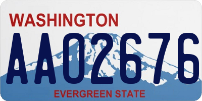 WA license plate AAO2676