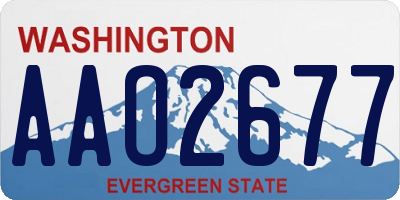 WA license plate AAO2677