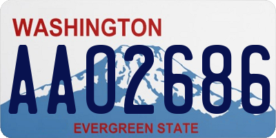 WA license plate AAO2686