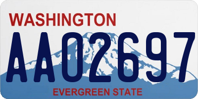 WA license plate AAO2697