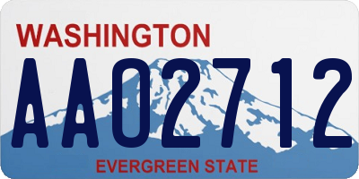 WA license plate AAO2712