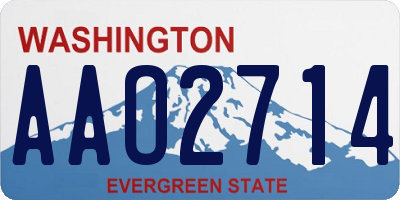 WA license plate AAO2714