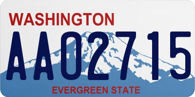 WA license plate AAO2715