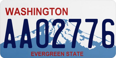 WA license plate AAO2776