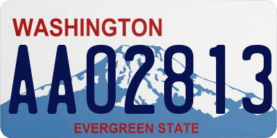 WA license plate AAO2813