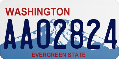 WA license plate AAO2824