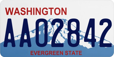 WA license plate AAO2842