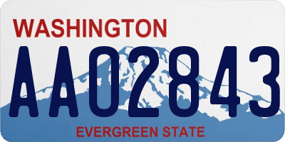 WA license plate AAO2843