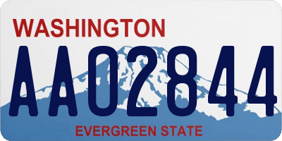 WA license plate AAO2844