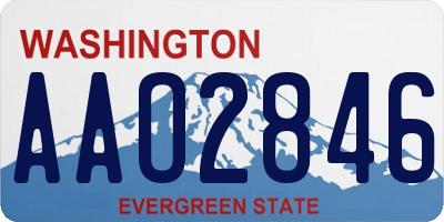 WA license plate AAO2846