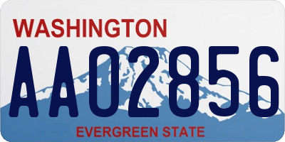 WA license plate AAO2856