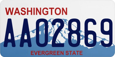 WA license plate AAO2869