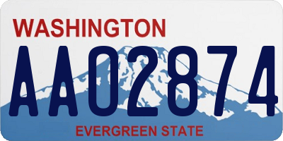 WA license plate AAO2874