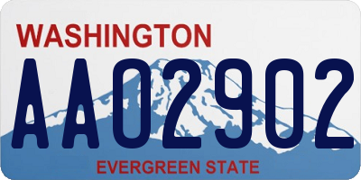 WA license plate AAO2902