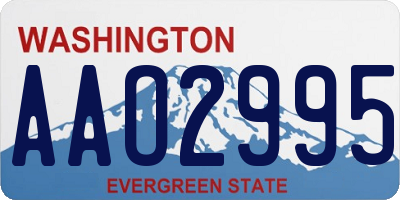WA license plate AAO2995