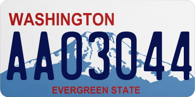 WA license plate AAO3044