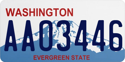 WA license plate AAO3446