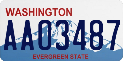 WA license plate AAO3487