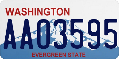 WA license plate AAO3595