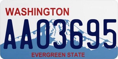 WA license plate AAO3695