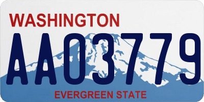 WA license plate AAO3779