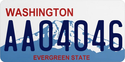 WA license plate AAO4046