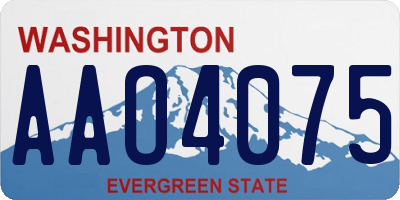WA license plate AAO4075