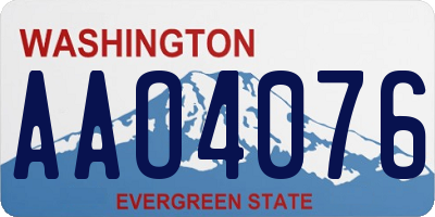 WA license plate AAO4076