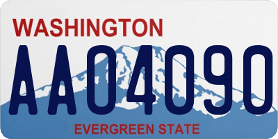 WA license plate AAO4090