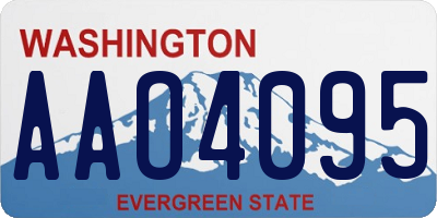 WA license plate AAO4095