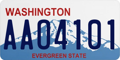 WA license plate AAO4101