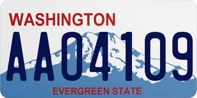 WA license plate AAO4109