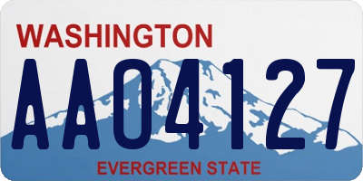 WA license plate AAO4127