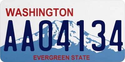 WA license plate AAO4134