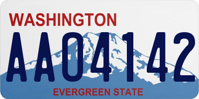 WA license plate AAO4142