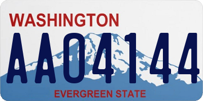 WA license plate AAO4144