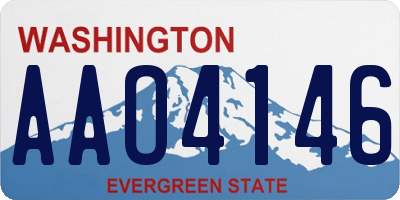 WA license plate AAO4146