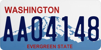 WA license plate AAO4148