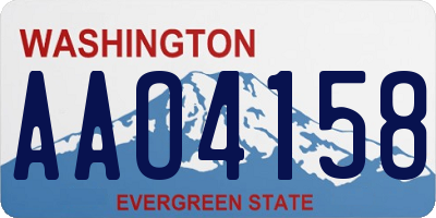 WA license plate AAO4158