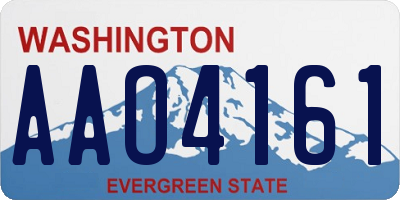 WA license plate AAO4161