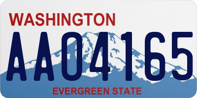WA license plate AAO4165