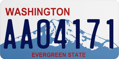WA license plate AAO4171