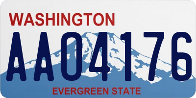WA license plate AAO4176