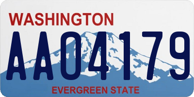 WA license plate AAO4179