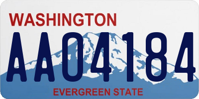 WA license plate AAO4184