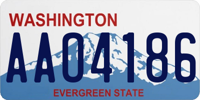 WA license plate AAO4186